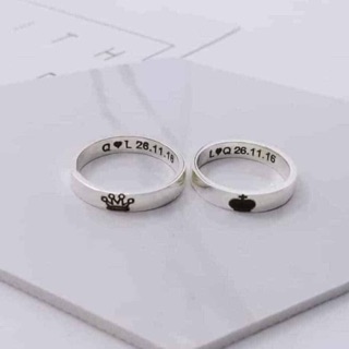 Nhẫn đôi khắc tên