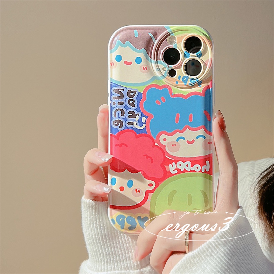 Ốp Điện Thoại Mềm Họa Tiết Hoạt Hình Graffiti Cho iPhone 14 13 12 11 Pro Max SE2020 X XR Xs Max 7 8 Plus