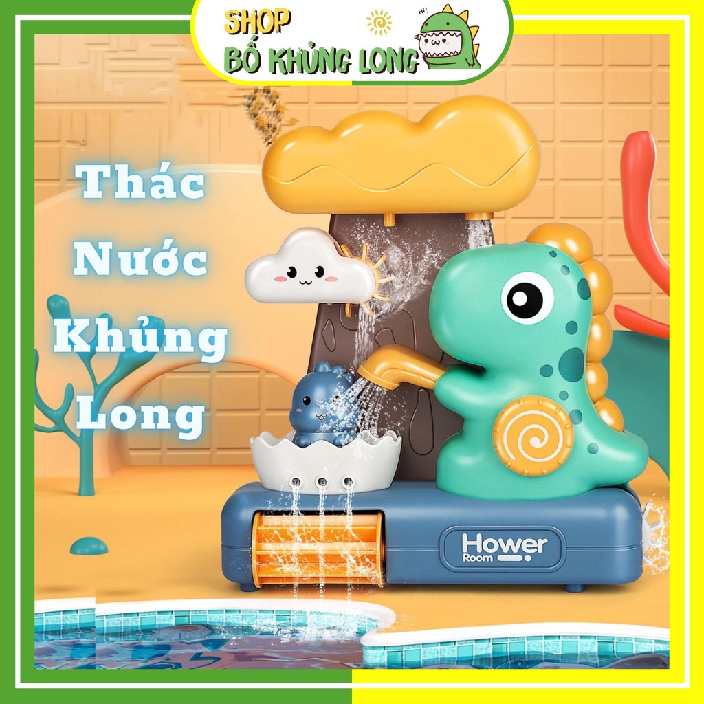 Thác Nước Khủng Long Đồ Chơi Nhà Tắm Cho Bé Nghịch Nước Siêu Cấp Dễ Thương - BỐ KHỦNG LONG