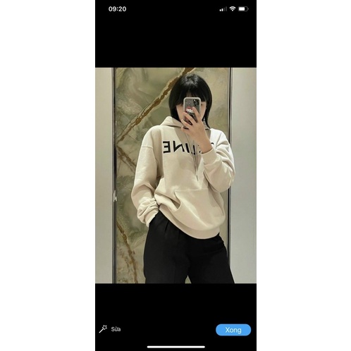 Áo nỉ da cá mũ chữ CELINE🌹  hot trend ảnh thật | BigBuy360 - bigbuy360.vn