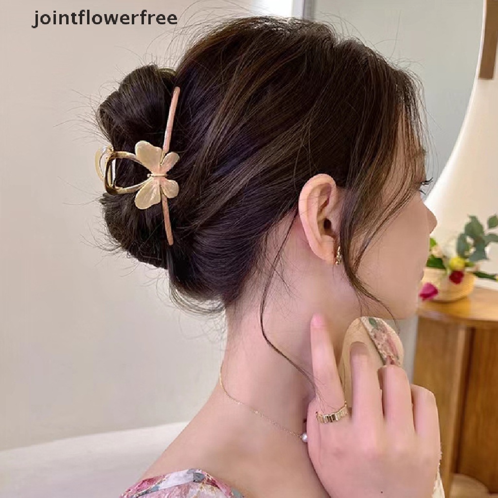 Kẹp Tóc Càng Cua Cỡ Lớn Màu Vàng Kim Phong Cách Vintage Sang Trọng Cho Nữ