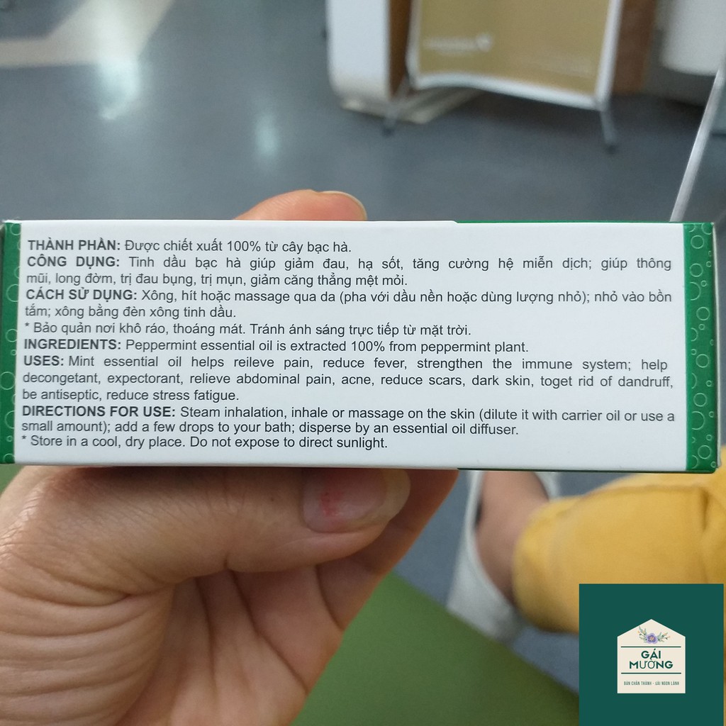 TINH DẦU XỊT BẠC HÀ/TINH DẦU BẠC HÀ( XUA ĐUỔI CHUỘT, CÔN TRÙNG,...KHỬ MÙI HÔI PHÒNG) 100ML HOA NÉN - SHOP GÁI MƯỜNG