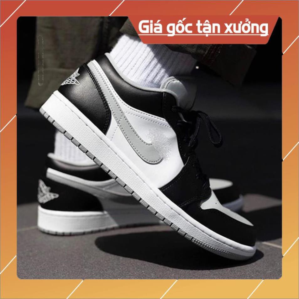 [FreeShip+ Hàng Xịn] Giày Jordan 1 Low Shadow Smoke Grey 1:1 Nam Nữ - Giày JD1 Bóng Rổ Thấp Trắng Xám Đen