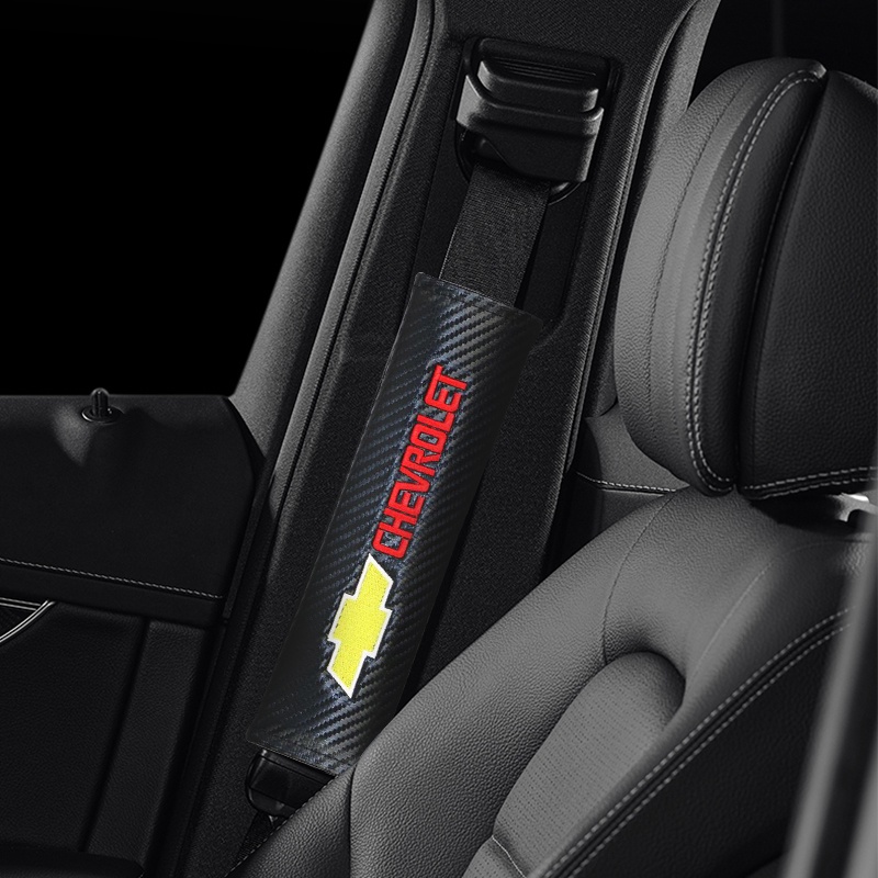 Vỏ Bọc Bảo Vệ Dây Đai An Toàn Xe Hơi Chevrolet Captiva Trax Ave 1 Bằng Sợi Carbon Màu Đen