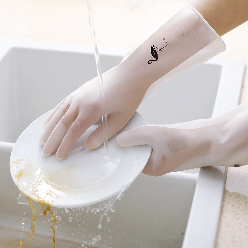 2 Găng Tay Rửa Chén Bằng Silicone Tiện Dụng