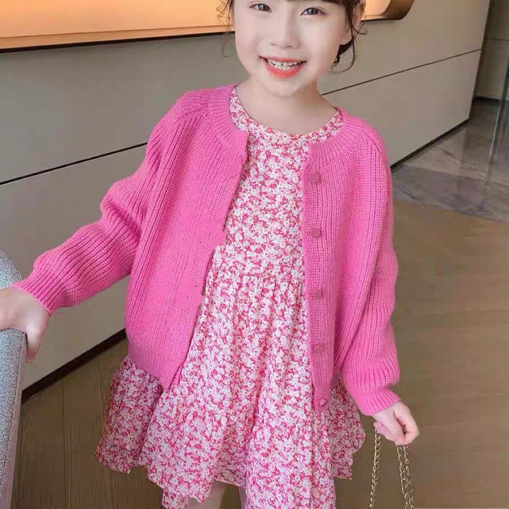 SALE ÁO KHOÁC LEN  BÉ GÁI CAO CẤP(VAKL)