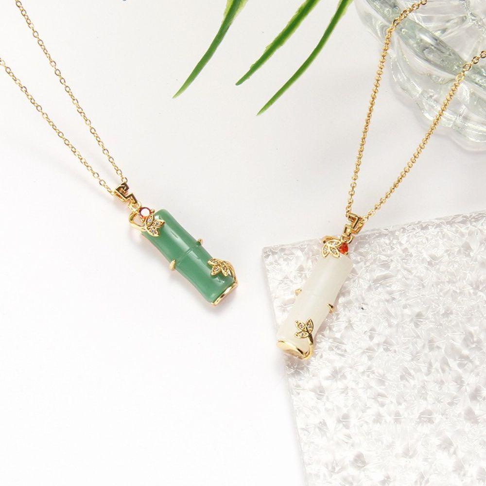 QQMALL Vòng cổ Thép Titan Mặt Hình Mắt Mèo Thắt Nút Sang Trọng Cho Nữ