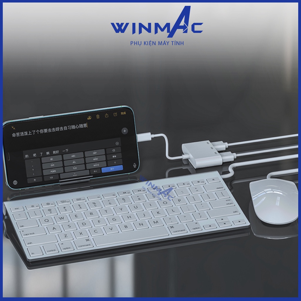 Bộ Chuyển Đổi Lightning sang USB - Otg lightning chia cổng USB cho iphone ipad tích hợp cổng sạc - Winmac | BigBuy360 - bigbuy360.vn