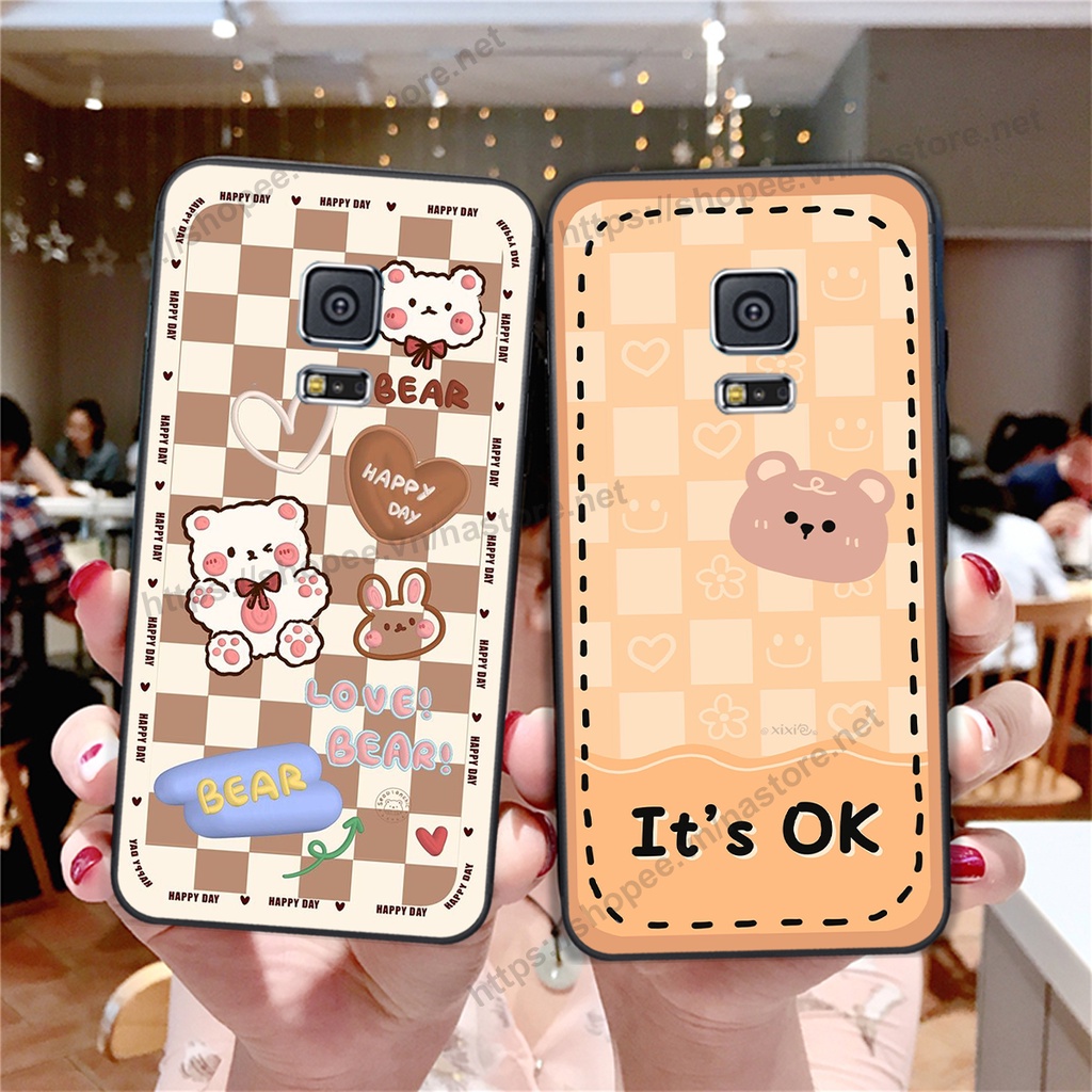 Ốp lưng Samsung S4 / S5 / Note 4 / Note 5 trái tim mặt cười, gấu cute thể thao cá tính