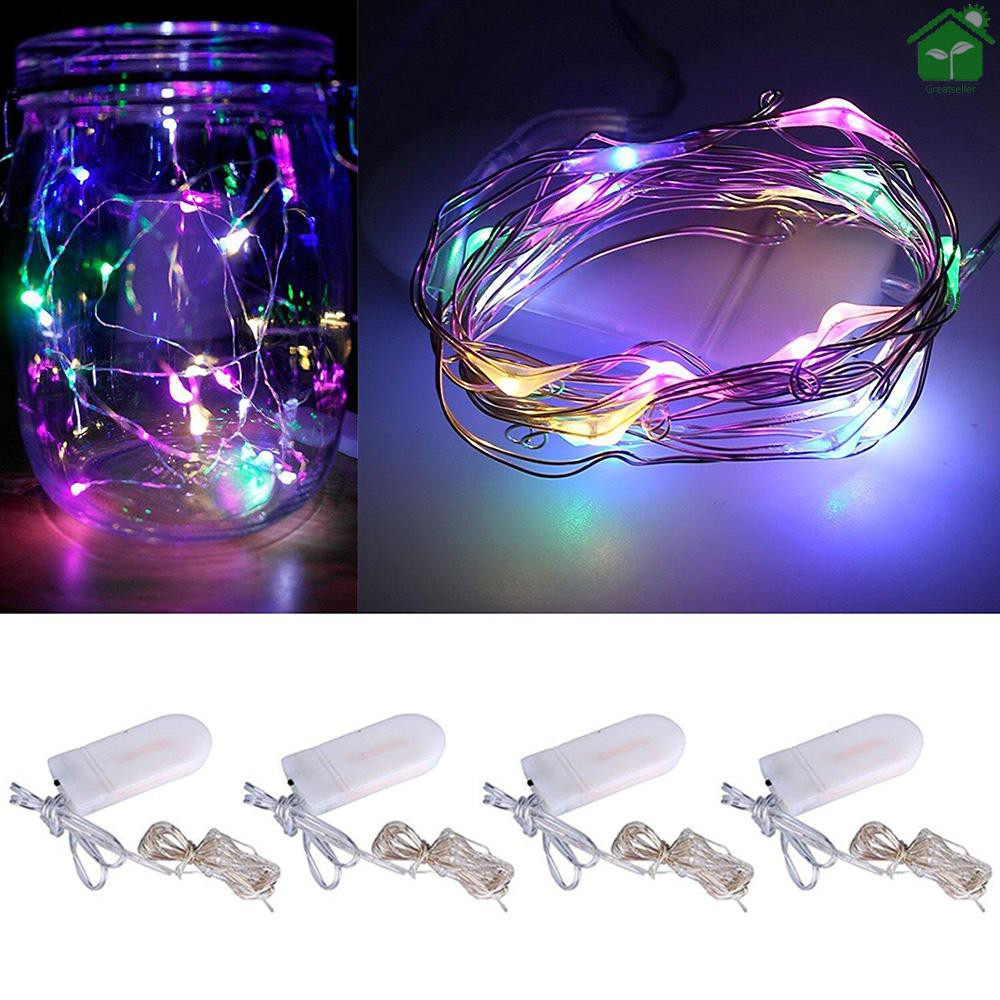 Dây Đèn Led Trang Trí Phòng Ngủ / Tiệc Cưới / Giáng Sinh Bằng Dây Đồng 1m / 3.2 Ft Rgb