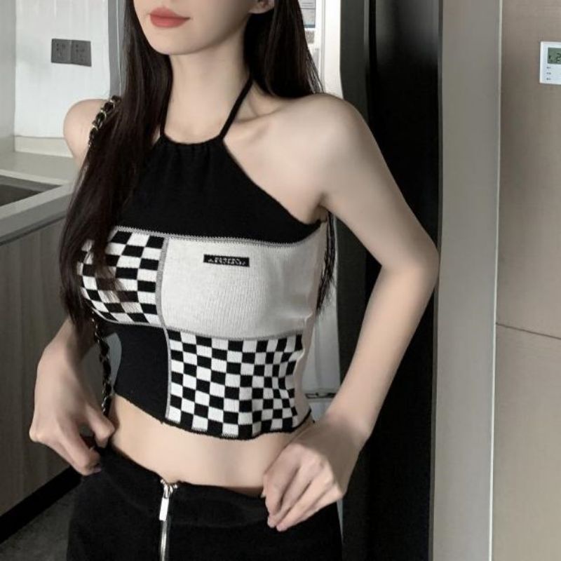 Porozi  Áo hai dây dệt kim  kiểu mới phong cách Hàn Quốc cho nữ