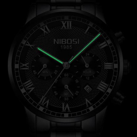[Tặng vòng tay]Đồng hồ nam NIBOSI chính hãng NI2339 dây thép đúc đặc cao cấp