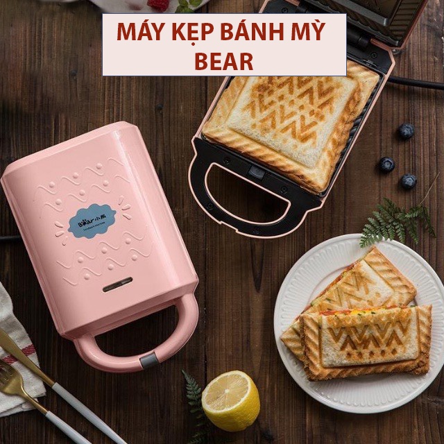 MÁY KẸP BÁNH MỲ SANWICH BEAR MINI, LÀM BÁNH WAFFLE - MÁY NƯỚNG BÁNH, RÁN TRỨNG, XÚC XÍCH - CÔNG SUẤT 600W