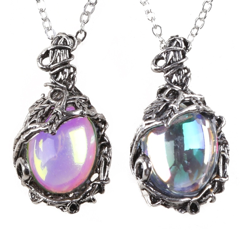 Vòng cổ Mặt Đá Mặt Trăng Phong Cách Vintage Thời Trang Cho Tuổi Teen F
