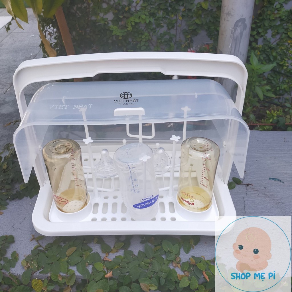 KHAY ÚP Bình Sữa CÓ NẮP Đậy, Khay up cốc úp ly Có quai xách Việt Nhật