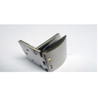Bản lề tủ kính 90o, KT: 45x45mm, kính 5~8mm - Hợp kim mờ