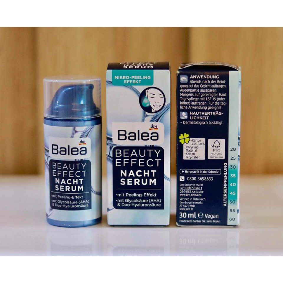 SERUM NACHT Balea chăm sóc da ban đêm giúp da nặt trắng hồng