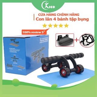 Con lăn 4 bánh tập cơ bụng cao cấp, tiện lợi khi tập ở nhà, văn phòng KICO 4BANH01
