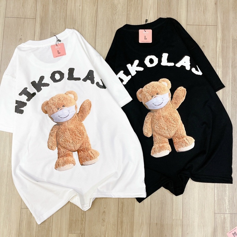 AT04_Áo Thun Nữ Dáng Rộng Unisex TEDDY NIKOLAS Be Yourself Chính Hãng_Chất Cotton Xuất Dày Dặn Mềm Mịn Mát Không Xù Lông