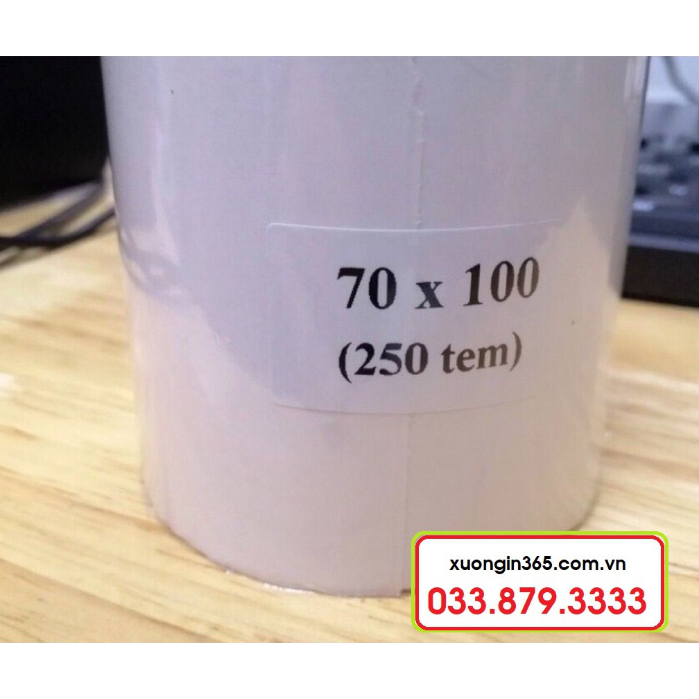 [70x100mm] 250 Tem in nhiệt, Decal tự dán máy in nhiệt, in tem phụ mã vạch,in GHTK, in không dùng mực.