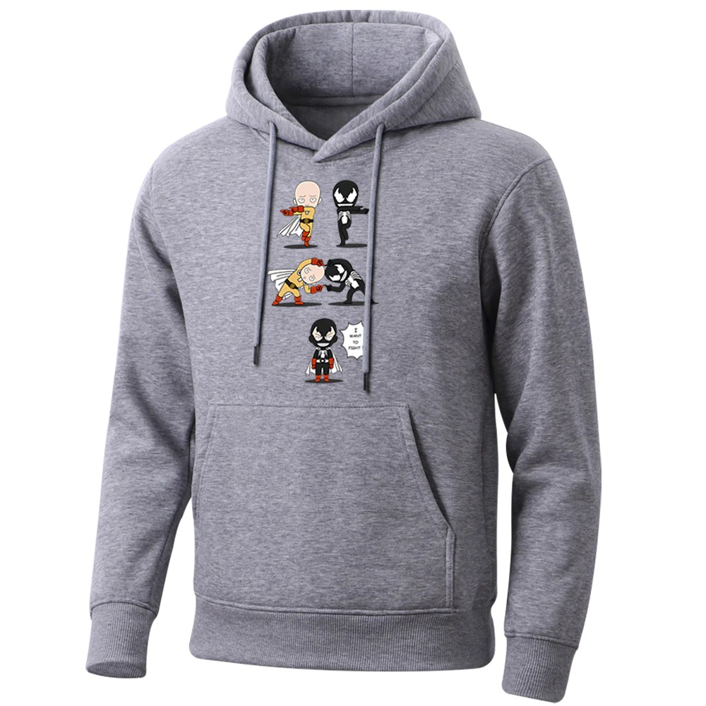 Áo Hoodie Họa Tiết Hoạt Hình One Punch Superman Venom Vui Nhộn Cho Nam