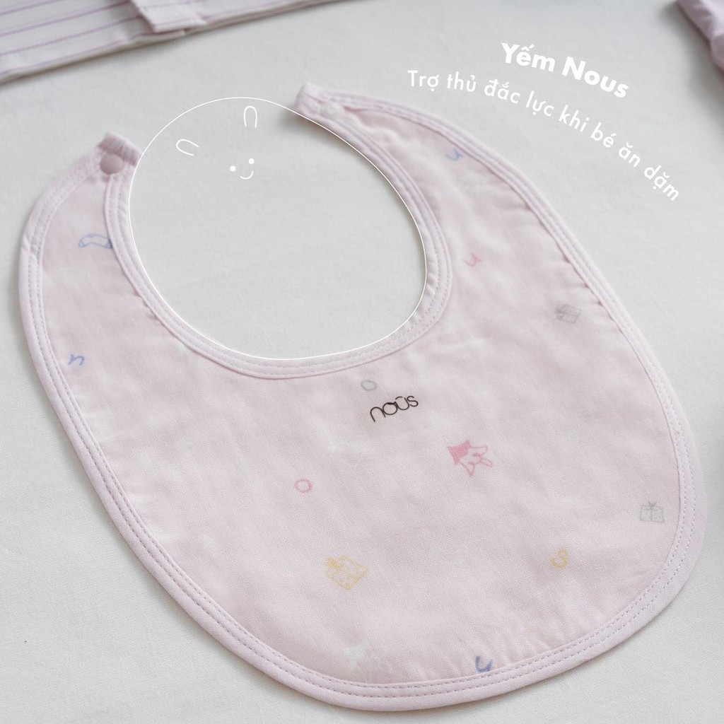 Phụ Kiện Yếm Nous Xô Cho Bé Sơ Sinh Chất Liệu Mềm Mại Thấm Hút Chính hãng Nu
