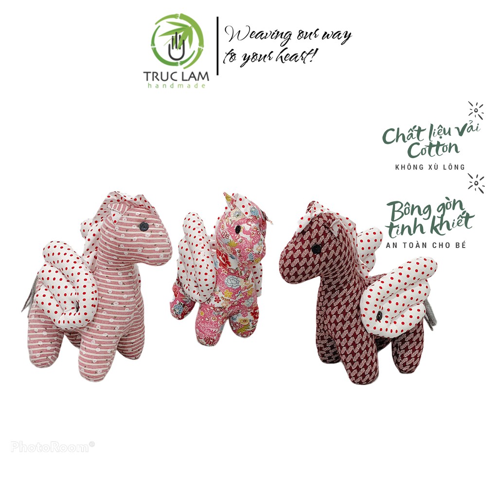 Đồ Chơi Cho Bé Thú Nhồi Bông Hình Con Ngựa Pony Vải Hoa Bông Gòn Cao Cấp P3 – Trúc Lâm Handmade