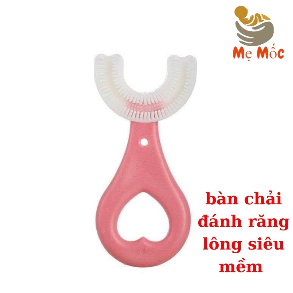 Bàn Chải Đánh Răng Chữ U,Kem Đánh Răng Và Cốc Vịt Siêu Đáng Yêu Cho Bé Shop Mẹ Mốc ,BCCU