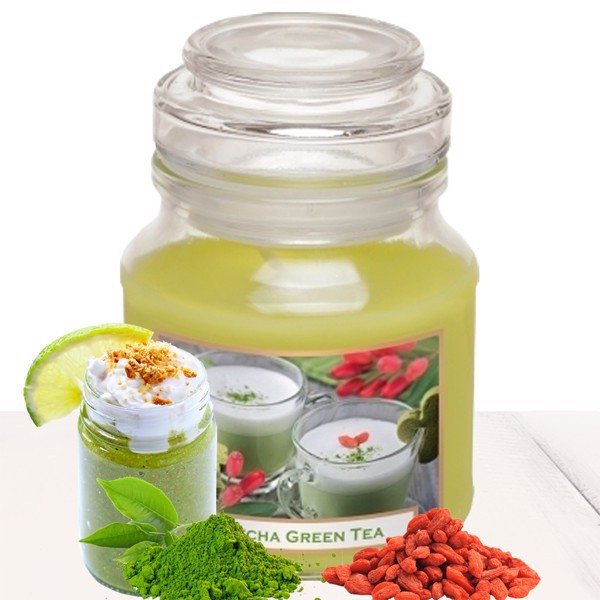 Hũ nến thơm tinh dầu Bartek Green Tea Pudding 130g, thơm phòng, không khói