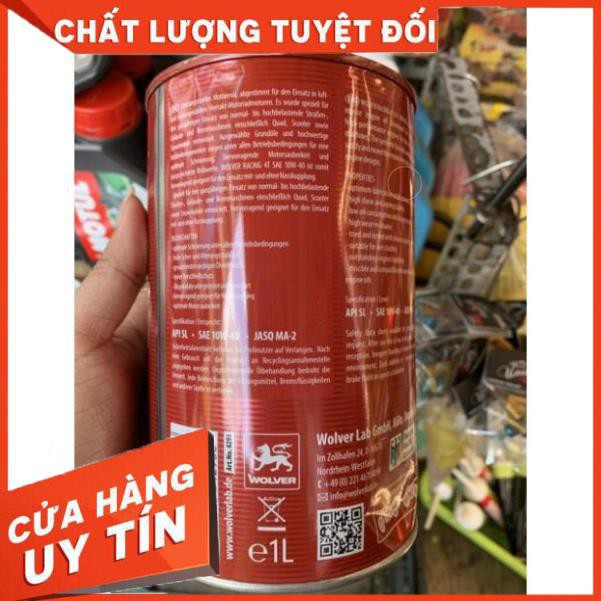 Dầu nhớt Wolver Racing 4T 10W40 mẫu mới hàng Chính Hãng nhập khẩu từ Đức 1Lít