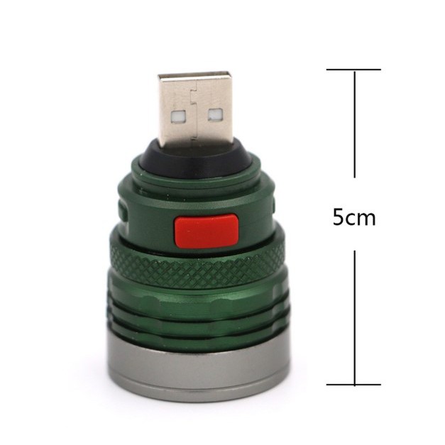 Đèn pin Led 3W nguồn USB đa dụng (xanh rêu)