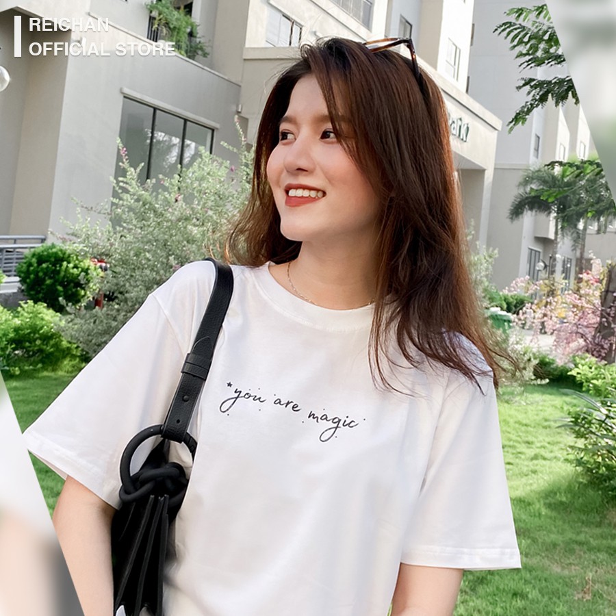 Áo Thun Cotton 100% You Are Magic Basic Reichan Màu Trắng Màu Đen