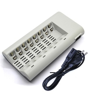 Bộ sạc pin thông minh 8 ngăn cho pin AA AAA NiMH NiCD tiện dụng