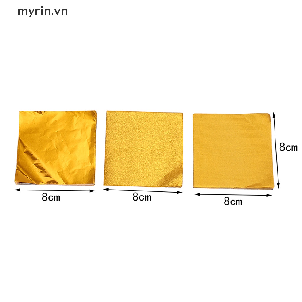 Set 200 Giấy Thiếc Mạ Vàng 8 * 8cm Dùng Để Gói Kẹo / Sô Cô La / Bánh Quy Đa Năng Tiện Dụng