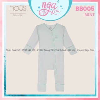Body dài chéo kèm bao tay, chân Bu cotton Bambo Nga Fish BB005