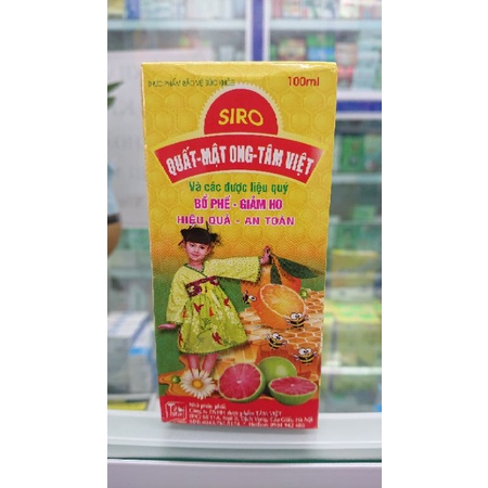 QUẤT- MẬT ONG- TÂM VIỆT giảm ho