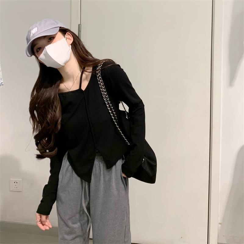 IELGY Áo Thun Ngắn Dáng Ôm Thiết Kế Độc Đáo Thời Trang Cho Nữ