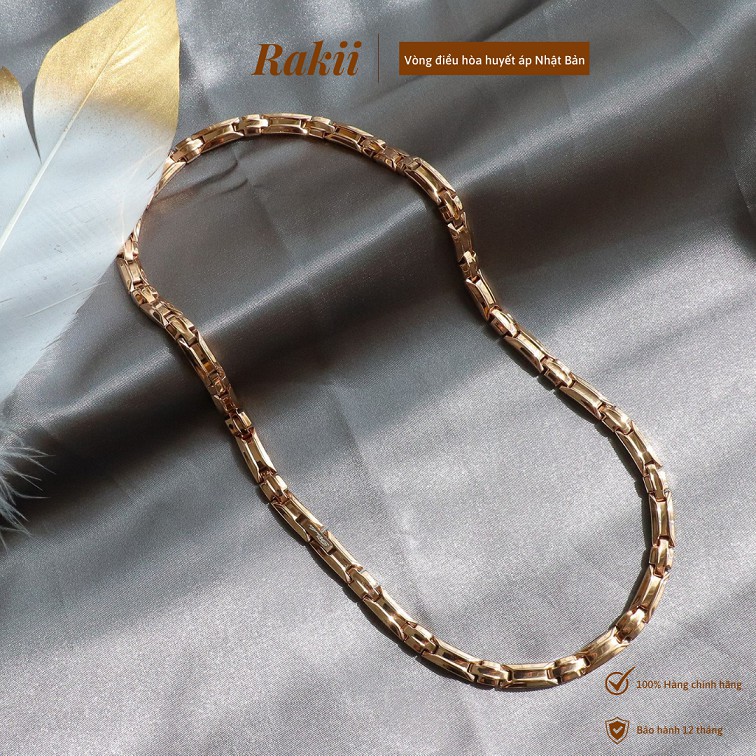 {Số lượng có hạn}Vòng cổ điều hòa huyết áp Rakii Nhật Bản, Vòng cổ thời trang màu vàng hồng / Loại bỏ tĩnh điện ở vai