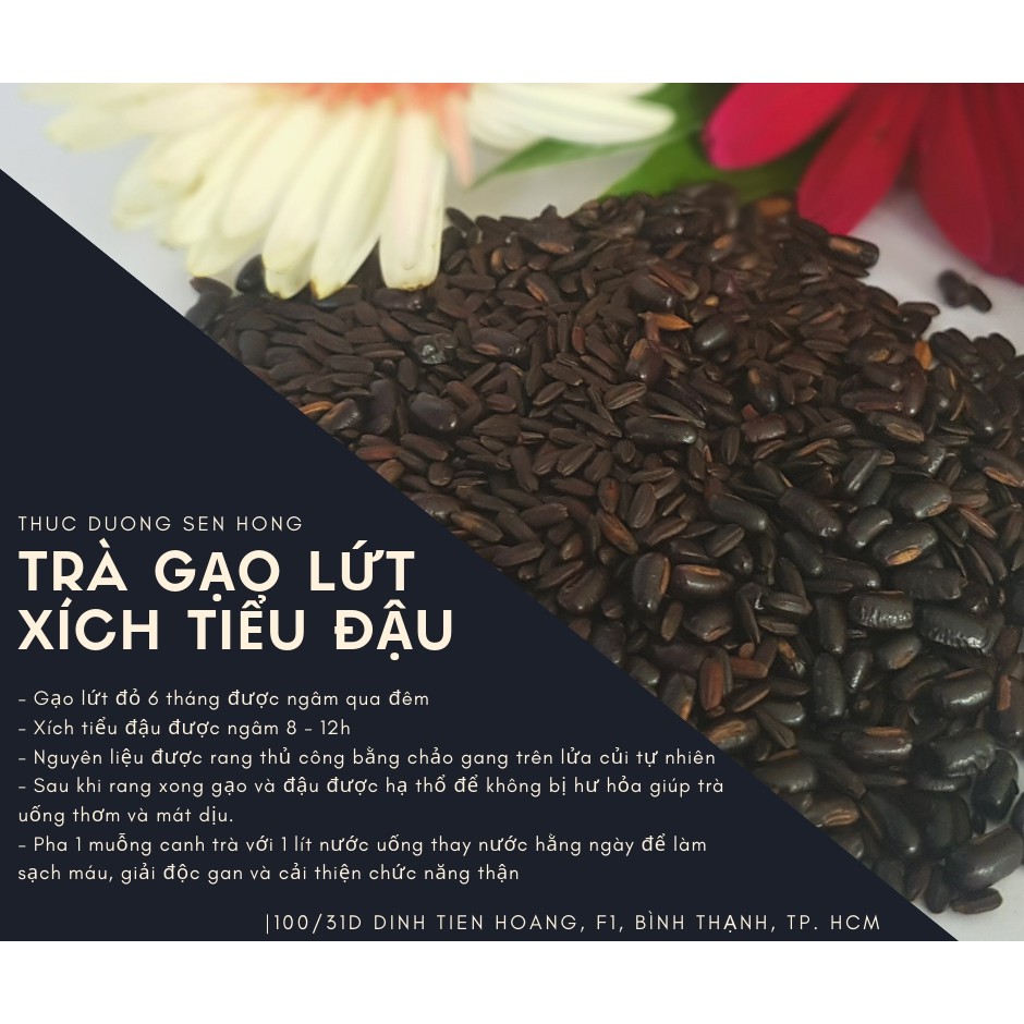Trà gạo lứt mix đậu đỏ (xích tiểu đậu) (1Kg) Trà rang củi theo phương pháp thực dưỡng Ohsawa | BigBuy360 - bigbuy360.vn