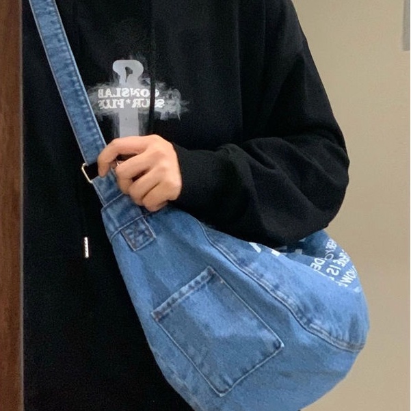 Túi Xách Đeo Chéo Vải Denim Thời Trang Hàn Quốc Hàng Mới 2022 Dành Cho Nữ