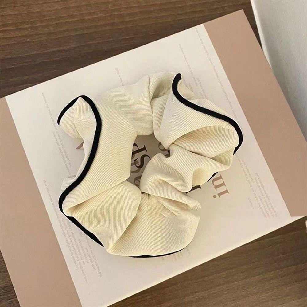 IVORY Dây Buộc Tóc Cao Su Bọc Vải Màu Trơn Đơn Giản Ngọt Ngào Dễ Thương Cho Nữ