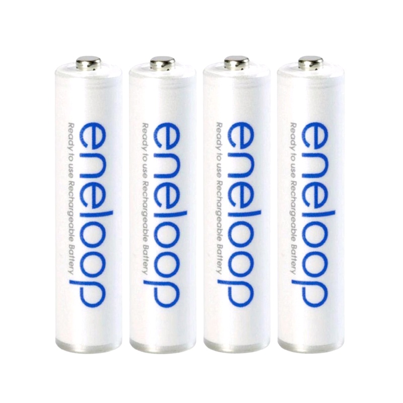 Vỉ 4 pin sạc AAA Eneloop 800mAh BK-4HCCE/4BT (BK-4MCCE/4BV) - box ANH (Trắng) Nhất Tín Computer