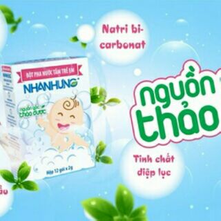 BỘT PHA NƯỚC TẮM TRẺ EM NHÂN HƯNG 12 GÓI