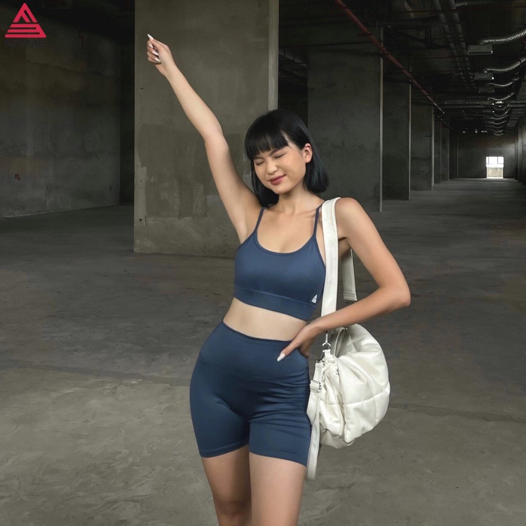 Bộ đồ tập gym nữ Fitme Sportswear Theta, quần legging đùi chất liệu thun co giãn 4 chiều