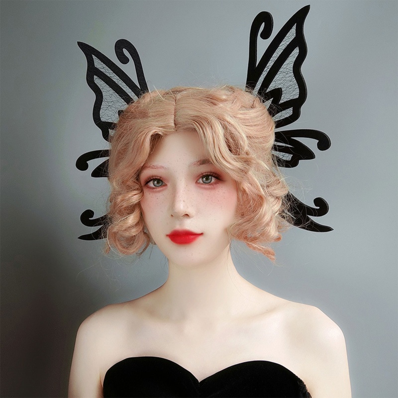 Kẹp Tóc Hình Bướm Đen Phong Cách Halloween Cho Chị Em Gái