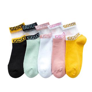 Vớ Nữ Cổ Cao Vừa Thêu Chữ Tiếng Anh Thời Trang Hàn Quốc