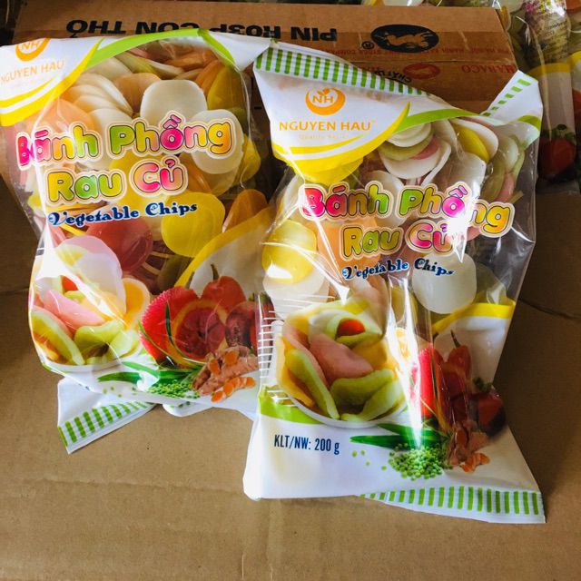 Bánh phồng tôm rau củ ngũ sắc gói 200g