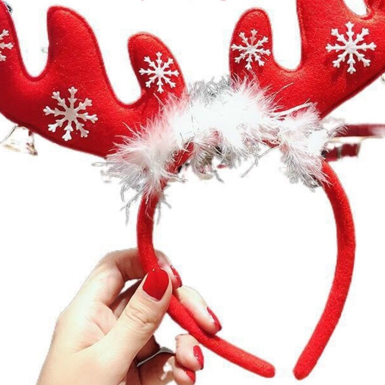 (CAO CẤP) Bờm/Băng Đô cài tóc sừng nai nhung chơi noel 𝗚𝗜𝗔𝗗𝗨𝗡𝗚𝗛𝗔𝗡𝗢𝗜𝟯𝟵