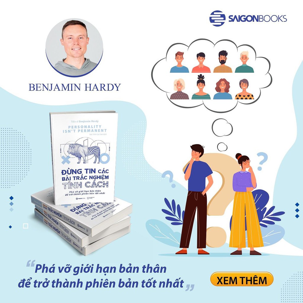 SÁCH - Đừng tin các bài trắc nghiệm tính cách - Benjamin Hardy | BigBuy360 - bigbuy360.vn