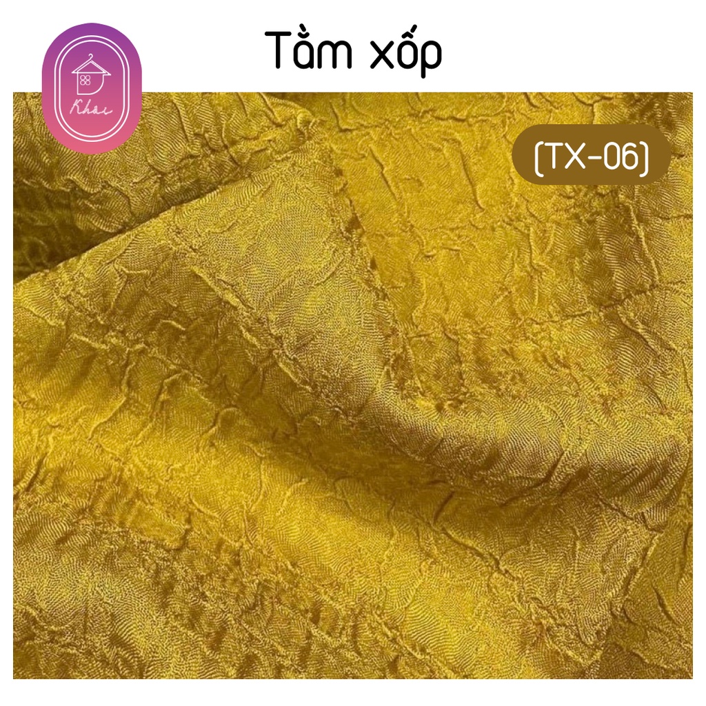 Vải tằm xốp cao cấp chất liệu mềm mát, co dãn tốt, xốp phồng nhẹ rất xinh mà lên form đẹp
